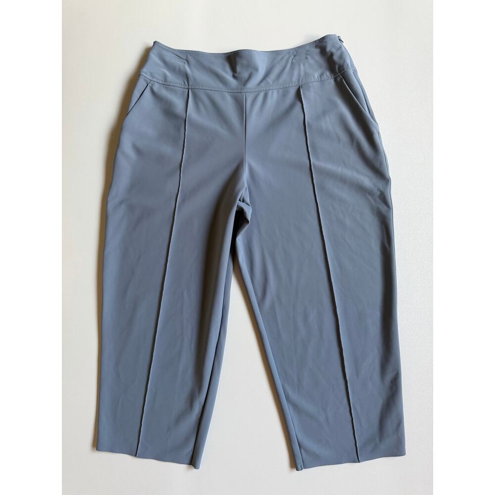Athleta Women's Blue Gray Stellar Crop Trousers Pants Plus Size 16 - Picture 2 of 14